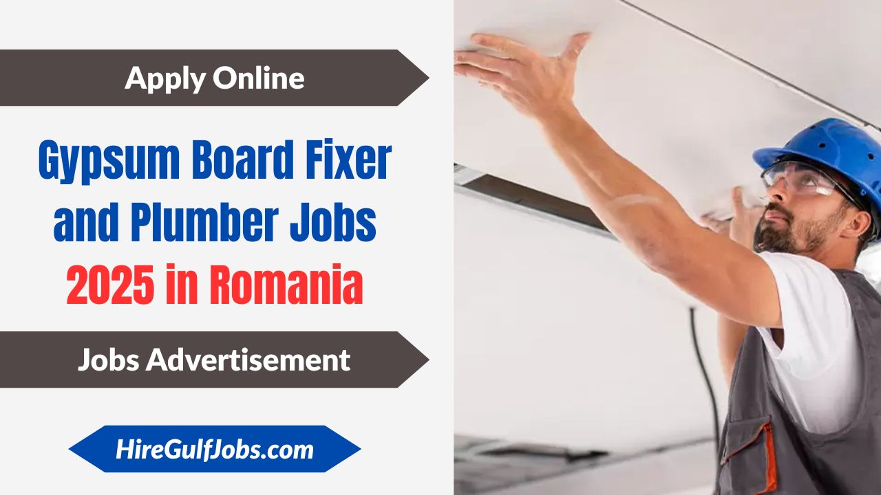 Gypsum Board Fixer and Plumber Jobs 2025 in Romania